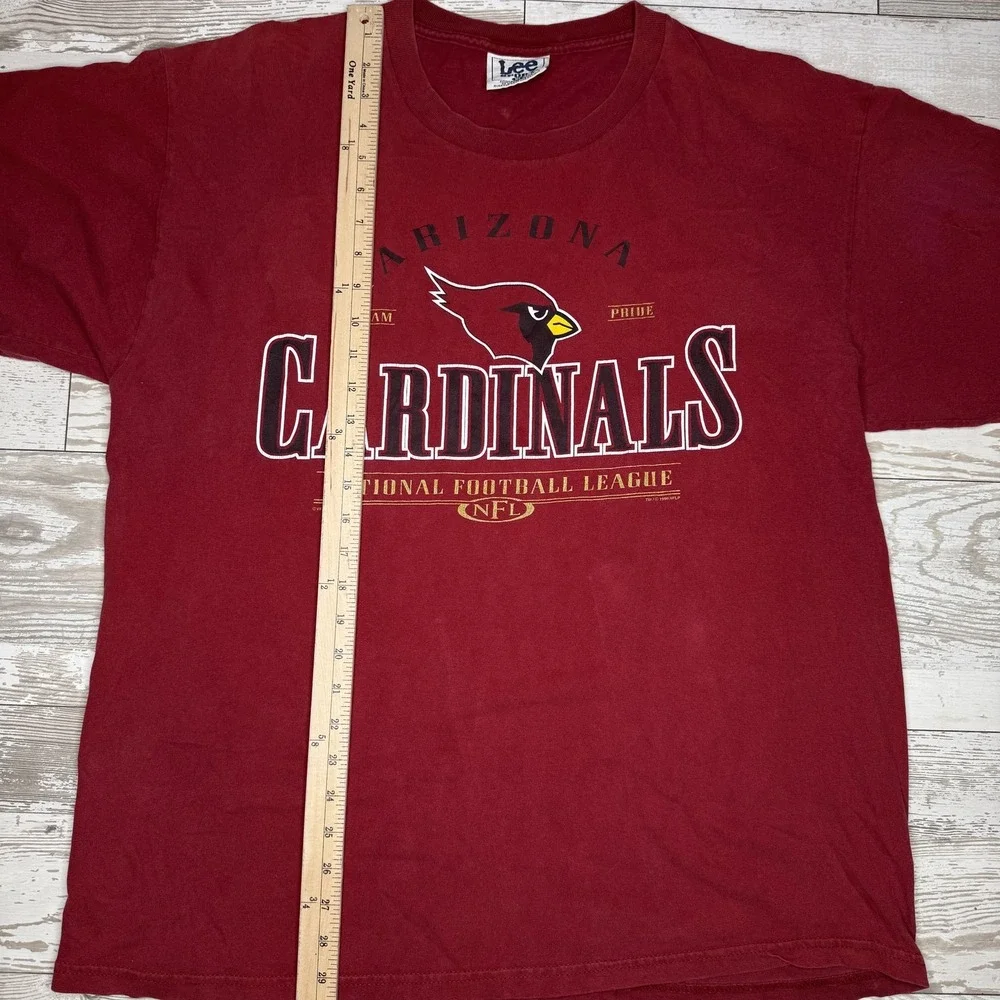 Vintage Arizona Cardinals Shirt Mens XL Red NFL Football Lee Sport Graphic Tee